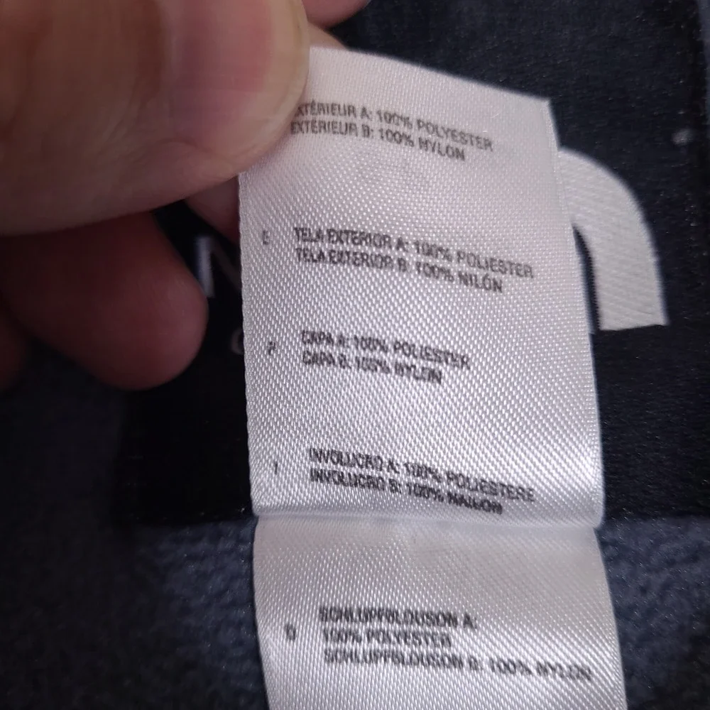 The North Face Denali Fleece Jacket Mens Small Blue Gray‎ Full Zip Polartec Coat